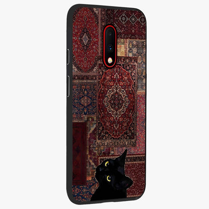Regal Magic Cat Apple Glass Case upright view showcasing charming cat artwork with playful magical theme.