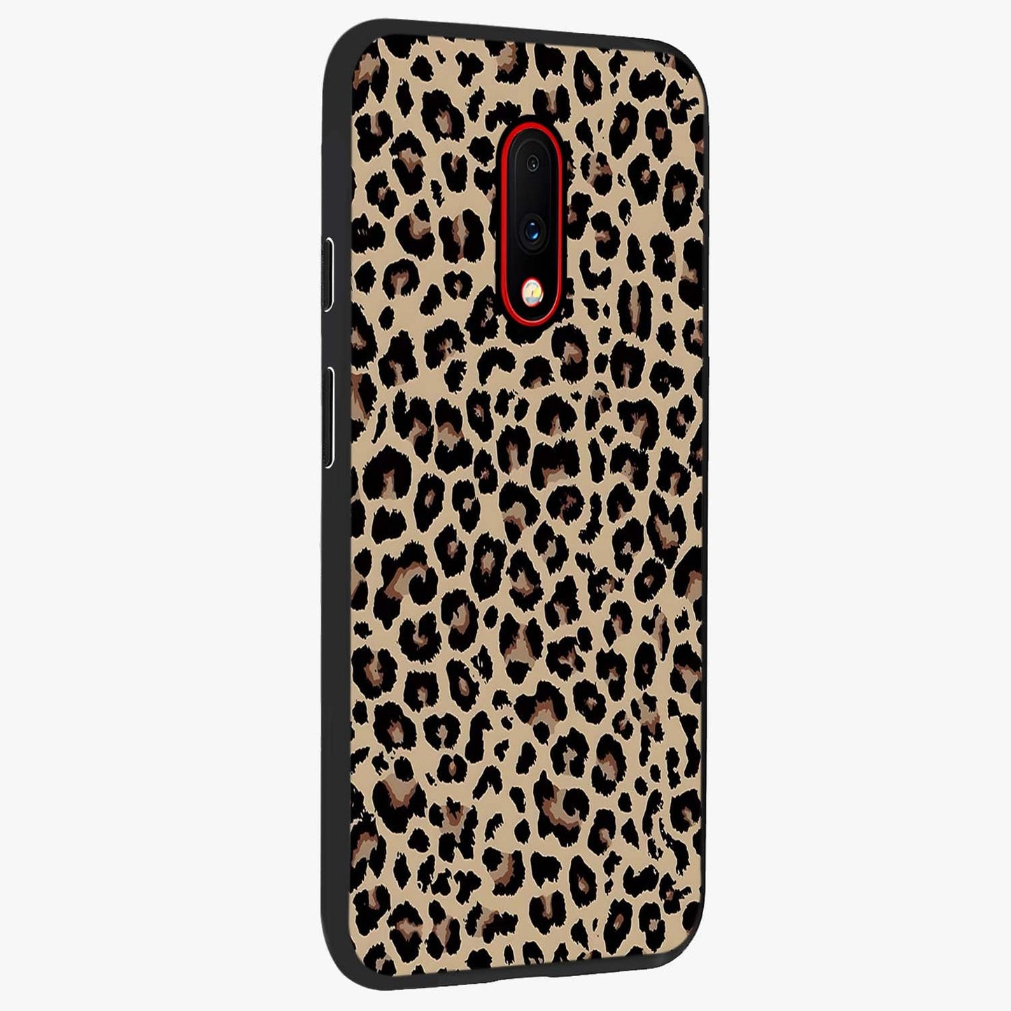 Savage Chic Pattern Glass Case upright view showcasing trendy decorative artwork with edgy fashion theme.