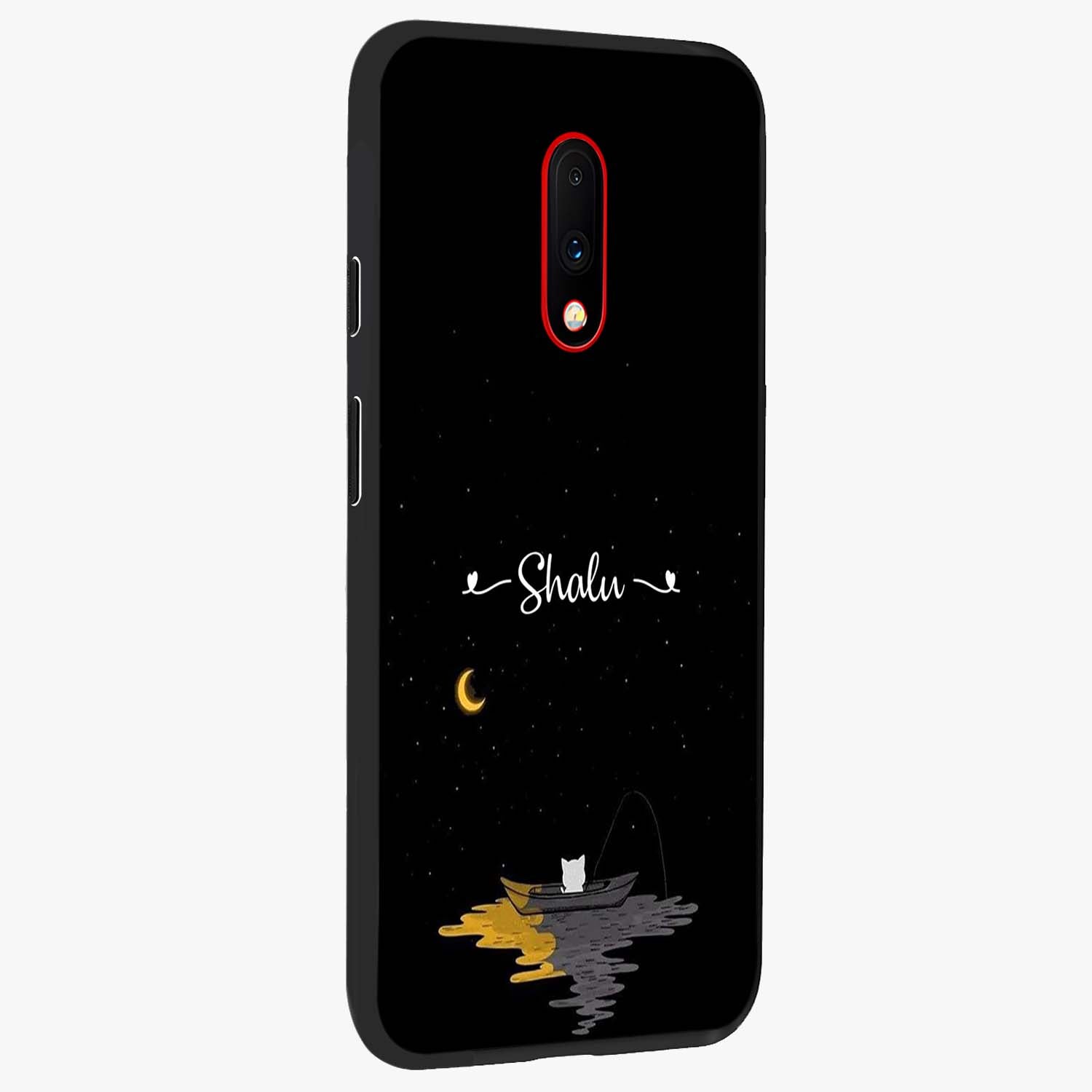 Silent Night Row Glass Case upright view showcasing tranquil night artwork with serene landscape theme.