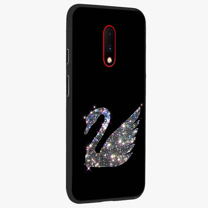 Starlit Swan Grace Glass Case upright view showcasing beautiful swan artwork with peaceful night themed design.