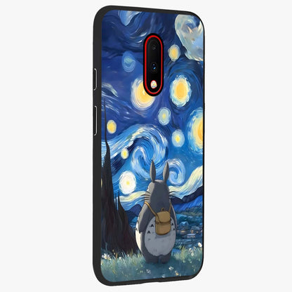 Totoro In Van Gogh Art Glass Case upright view showcasing creative character artwork with painterly artistic theme.