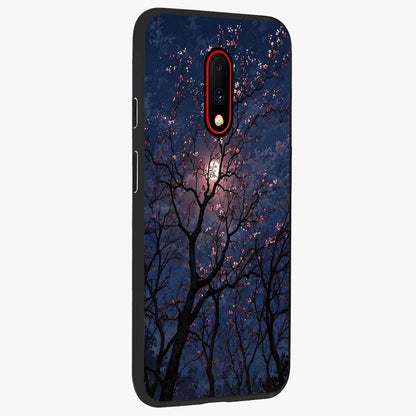 Twilight Sakura Serenade Glass Case upright view showcasing beautiful cherry blossom artwork with serene evening theme.