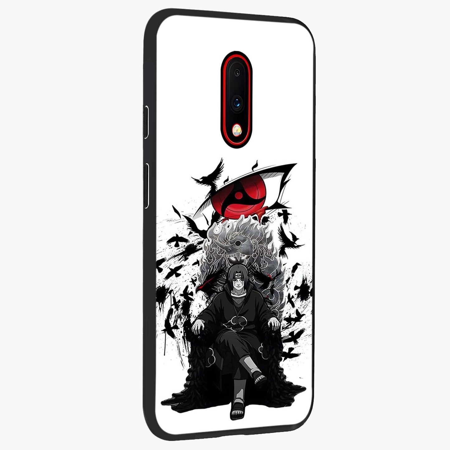 Uchiha Shadow Throne Glass Case upright view showcasing magical underwater galaxy artwork with vibrant cosmic theme.