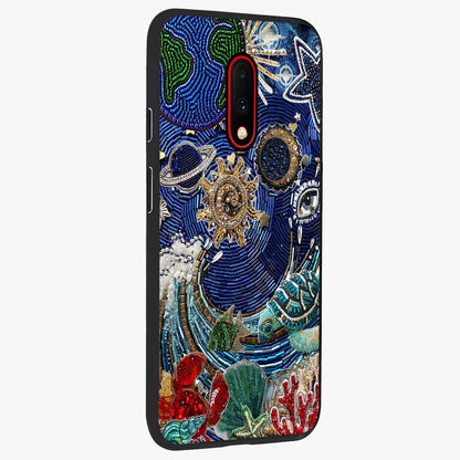 Universe Underwater Spark Glass Case upright view showcasing magical underwater galaxy artwork with vibrant cosmic theme.