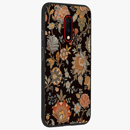 Vintage Floral Dream Glass Case upright view showcasing delicate floral artwork with timeless vintage theme.