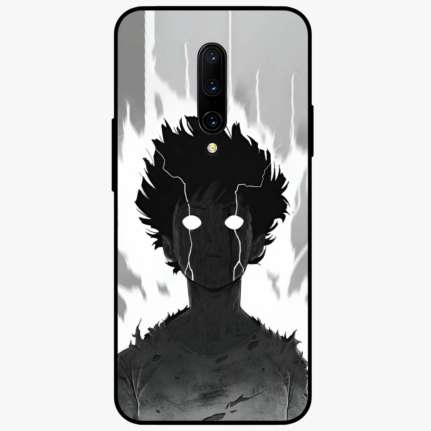 Awakened Inner Rage Glass Case showing flat back view with intense artistic artwork and glossy glass finish.