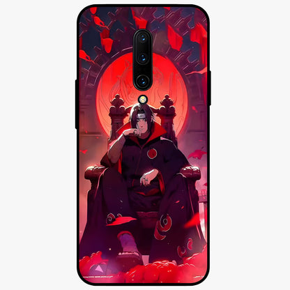 Blood Moon Sovereign Glass Case showing flat back view with mystical blood moon artwork and glossy glass finish.