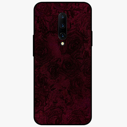 Crimson Fade Flow Glass Case showing flat back view with flowing crimson gradient artwork and glossy glass finish.