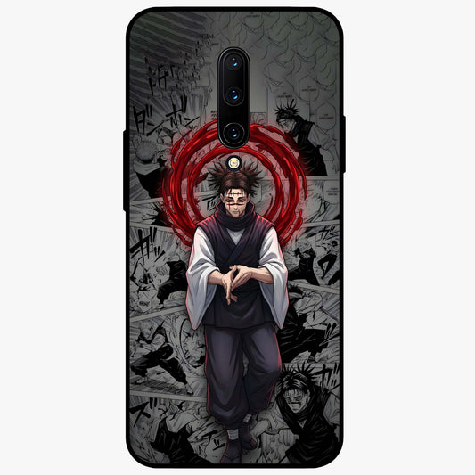 Cursed Ritual Ascension Glass Case showing flat back view with dark ritual themed artwork and glossy glass finish.