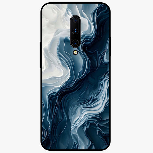 Ethereal Paper Marble Glass Case showing flat back view with soft marble paper texture artwork and glossy glass finish.