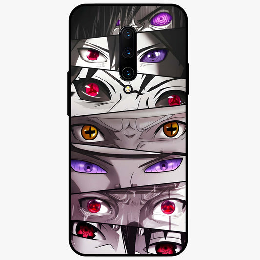 Eyes of Destiny Glass Case showing flat back view with striking eye themed artwork and glossy glass finish.