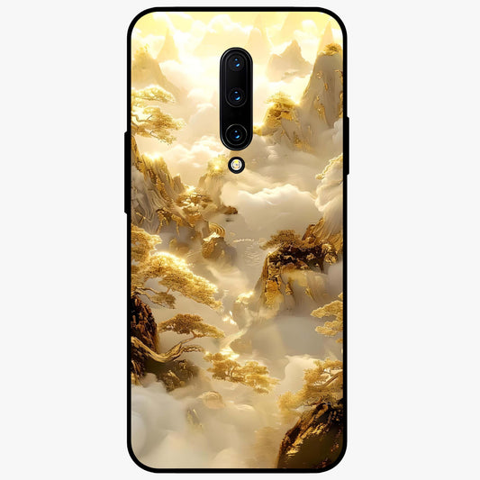 Gates Of Illumination Glass Case showing flat back view with mystical illuminated gate artwork and glossy glass finish.