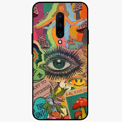 Mystic Eye Wonderland Glass Case showing flat back view with mystical eye themed artwork and glossy glass finish.