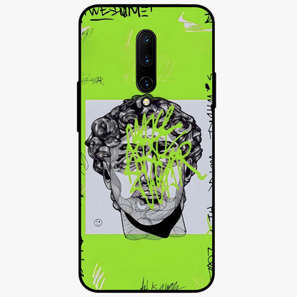 Neo Graffiti Rebellion Glass Case showing flat back view with vibrant graffiti artwork and glossy glass finish.