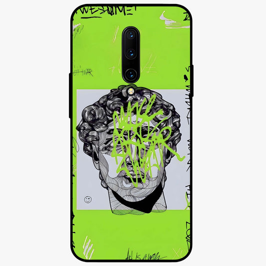 Neo Graffiti Rebellion Glass Case showing flat back view with vibrant graffiti artwork and glossy glass finish.