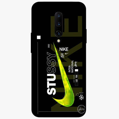 Neon Street Edition Glass Case showing flat back view with neon street style artwork and glossy glass finish.
