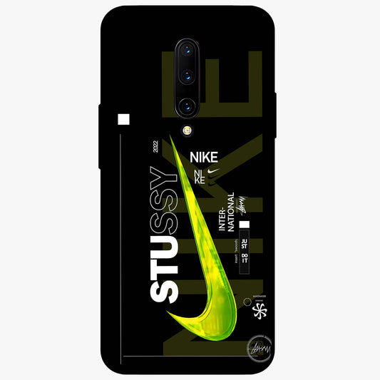 Neon Street Edition Glass Case showing flat back view with neon street style artwork and glossy glass finish.