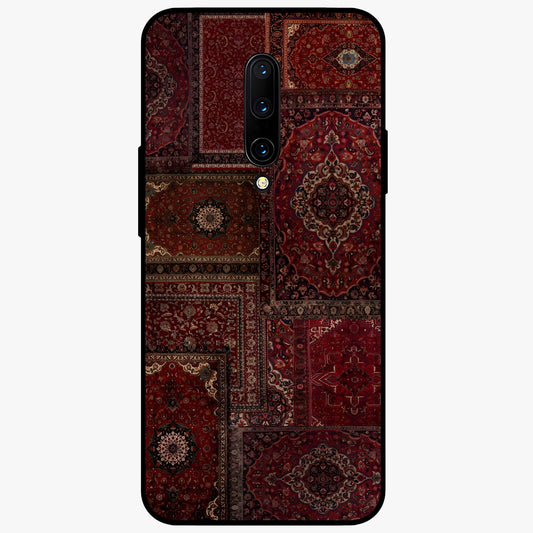 Persian Velvet Tale Glass Case showing flat back view with luxurious Persian velvet pattern artwork and glossy glass finish.