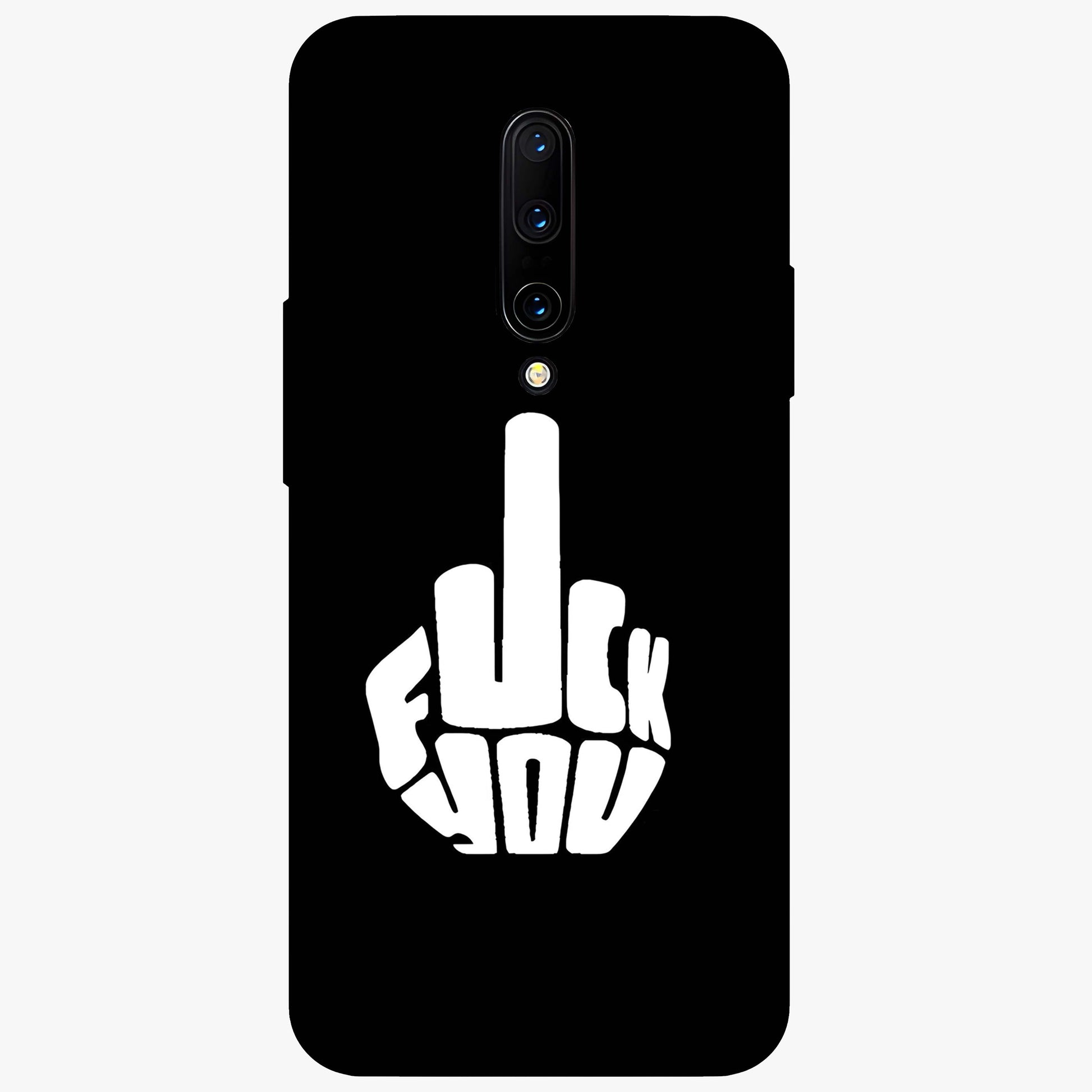 Rebel Mode On Glass Case showing flat back view with bold rebellious typography artwork and glossy glass finish.