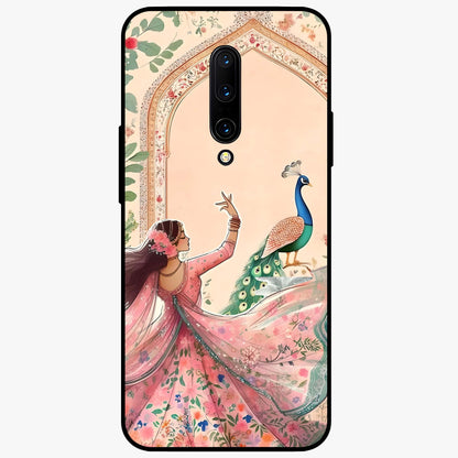 Royal Grace Muse Glass Case showing flat back view with elegant artistic artwork and glossy glass finish.