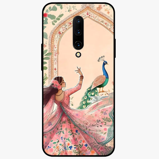Royal Grace Muse Glass Case showing flat back view with elegant artistic artwork and glossy glass finish.