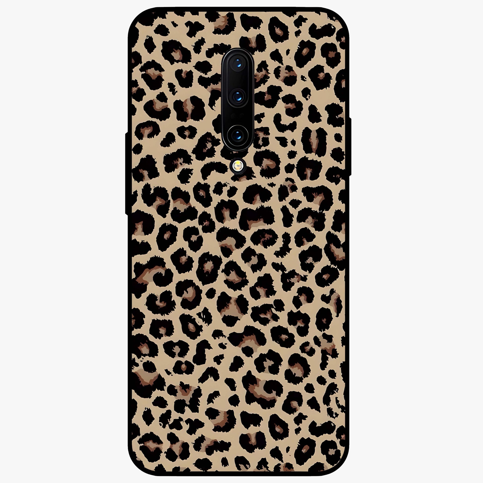 Savage Chic Pattern Glass Case showing flat back view with stylish patterned artwork and glossy glass finish.