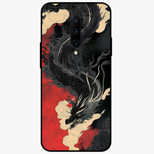 Shadow Dragon Fury Glass Case showing flat back view with fierce dragon artwork and glossy glass finish.