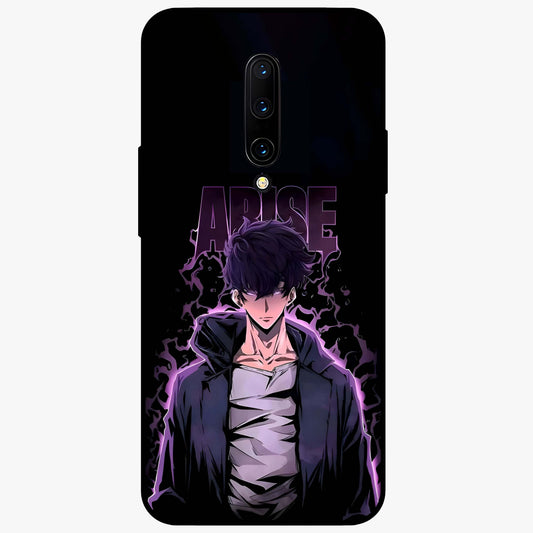 Shadow Monarch Awakening Glass Case showing flat back view with powerful dark monarch themed artwork and glossy glass finish.