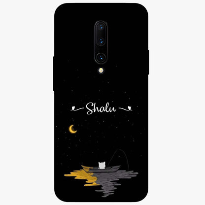 Silent Night Row Glass Case showing flat back view with calm night themed artwork and glossy glass finish.