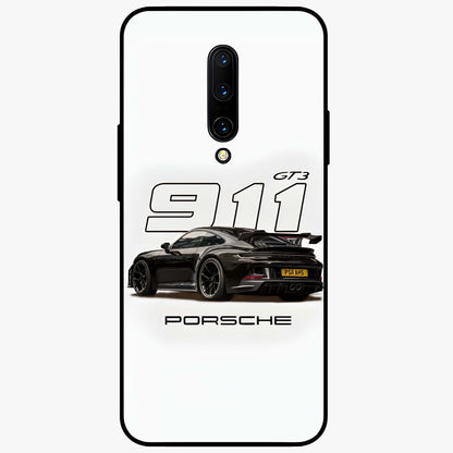 Turbo Legacy Icon Glass Case showing flat back view with iconic sports car inspired artwork and glossy glass finish.