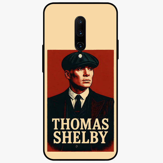 Vintage Mafia Authority Glass Case showing flat back view with bold vintage mafia inspired artwork and glossy glass finish.