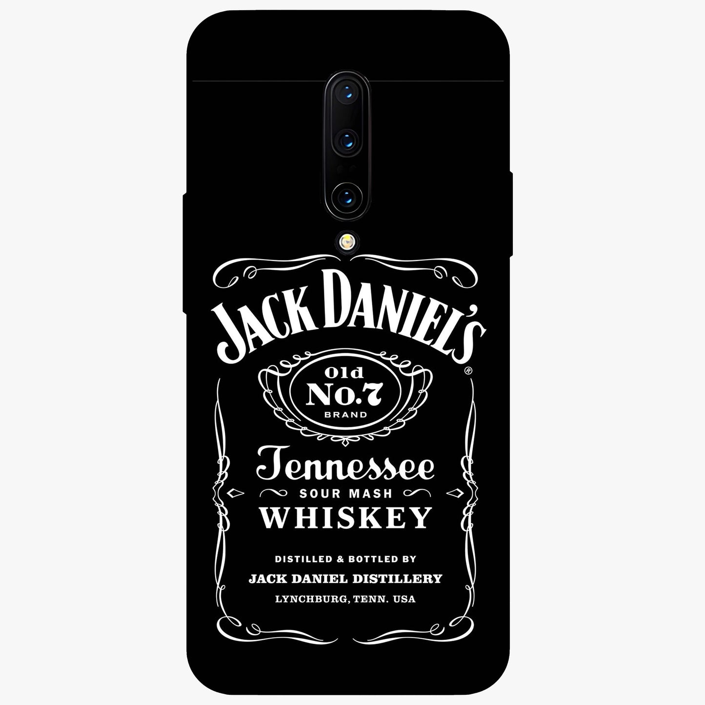 Vintage Whiskey Heritage Glass Case showing flat back view with classic whiskey inspired artwork and glossy glass finish.
