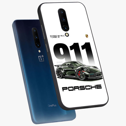 911 Turbo Dominance Glass Case displayed in premium angled mockup highlighting sporty car illustration and sleek glass surface.
