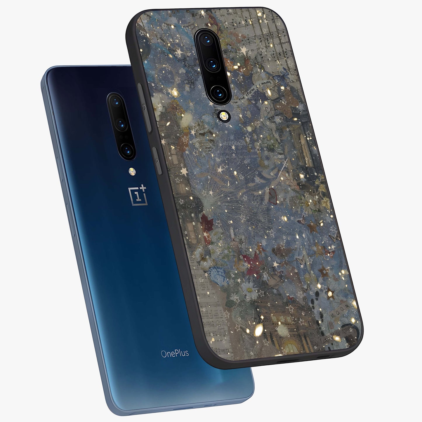 Aesthetic Astrolophia Glass Case displayed in angled mockup highlighting artistic aesthetic elements and smooth glass surface.