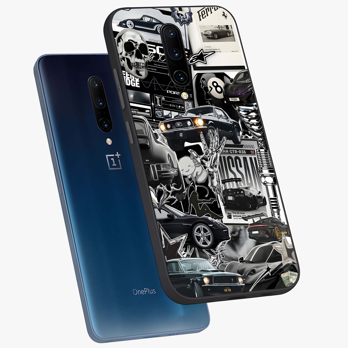 Aesthetic Dark Love Glass Case displayed in angled mockup highlighting moody aesthetic design and bold love theme.