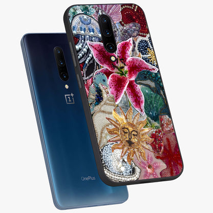 Beaded Garden Fantasy Glass Case displayed in angled mockup highlighting fantasy inspired floral bead pattern.