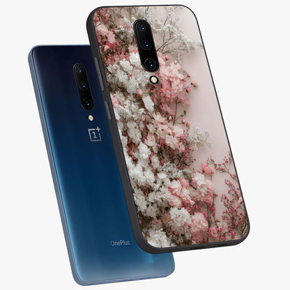 Blush Blossom Cloud Glass Case displayed in angled mockup highlighting soft cloud and blossom design with pastel aesthetic.