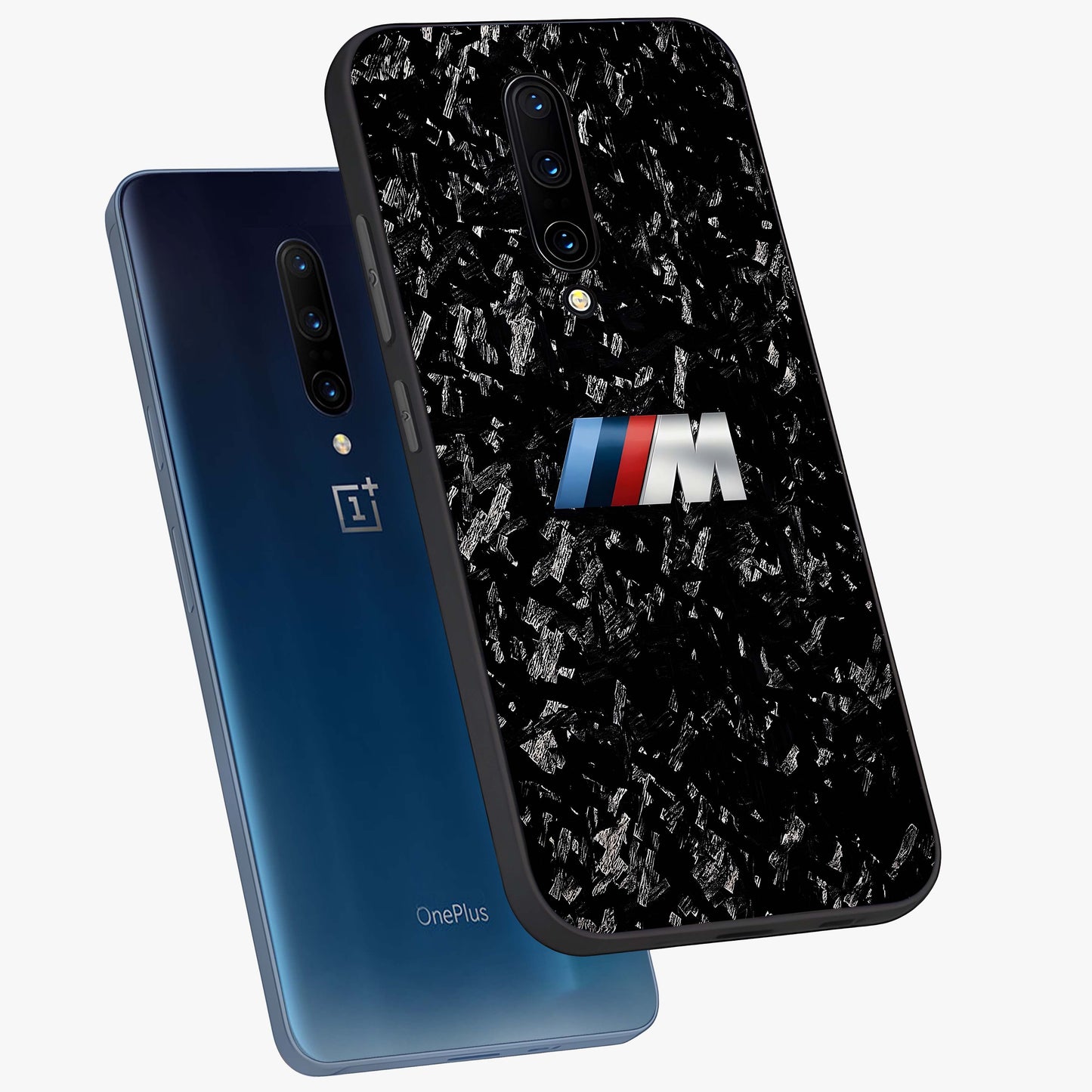 Carbon Speed Mark Glass Case displayed in angled mockup highlighting racing inspired carbon design and sleek aesthetic style.