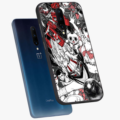 Crimson Chaos Panel Glass Case displayed in angled mockup highlighting chaotic panel style design with modern graphic theme.