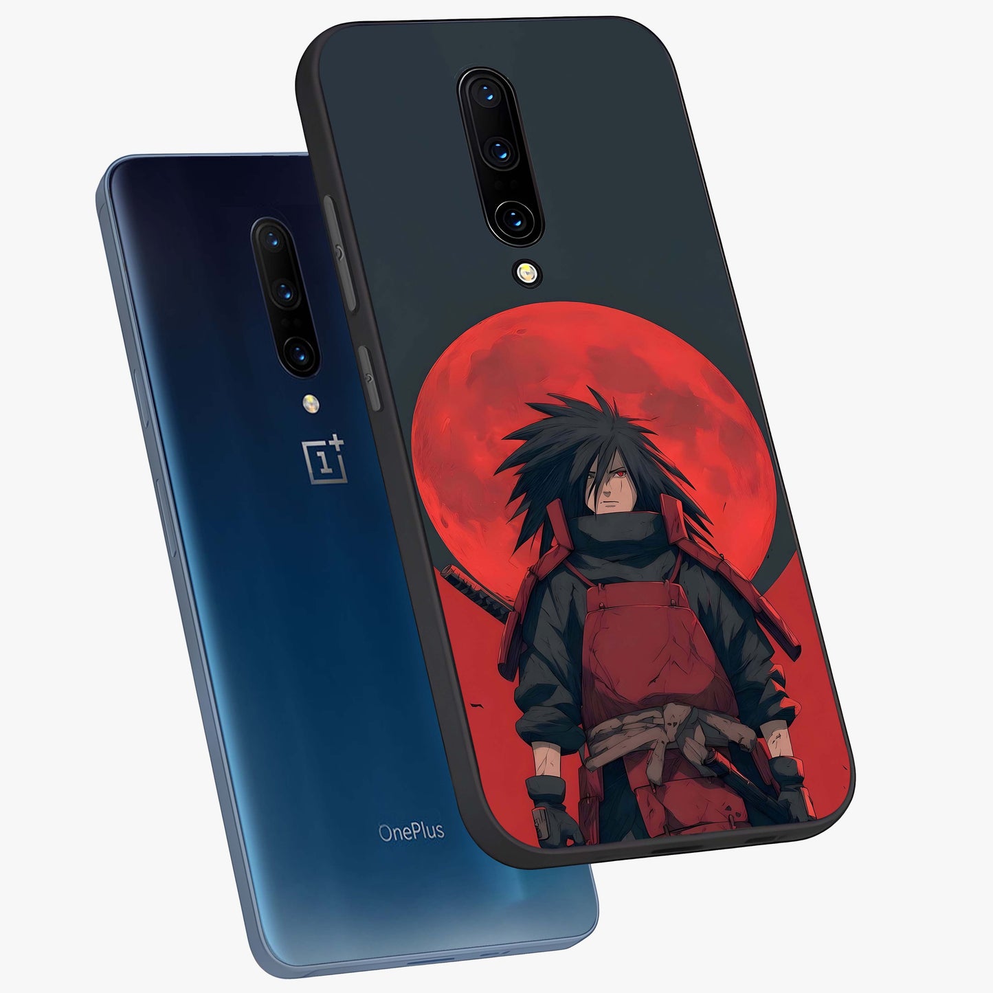 Crimson Moon Warlord Glass Case displayed in angled mockup highlighting dramatic crimson moon design with fantasy aesthetic.