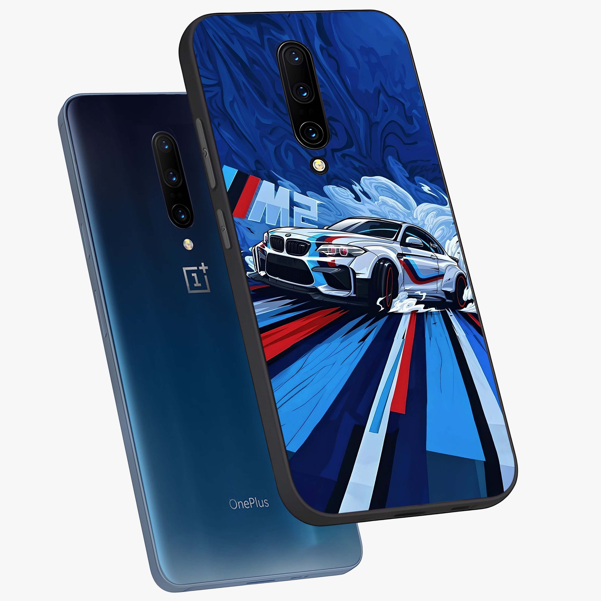 Drift Power Rush Glass Case displayed in angled mockup highlighting powerful drift car design with sporty aesthetic style.