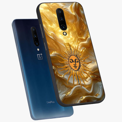 Eternal Golden Glow Glass Case displayed in angled mockup highlighting glowing golden aesthetic design with elegant style.