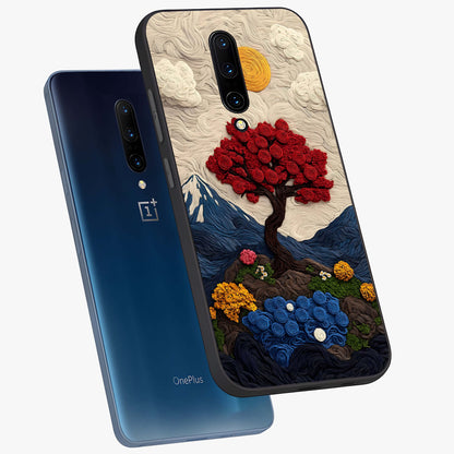 Eternal Nature Tapestry Glass Case displayed in angled mockup highlighting detailed botanical pattern with artistic aesthetic.