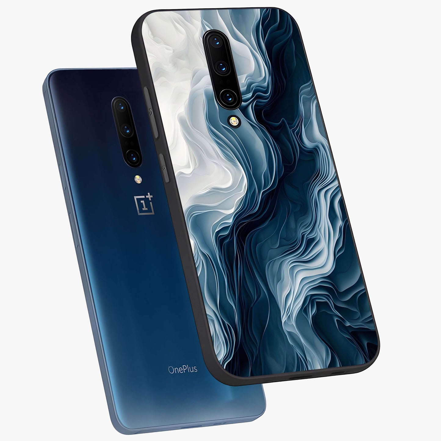 Ethereal Paper Marble Glass Case displayed in angled mockup highlighting elegant marble pattern with modern aesthetic style.