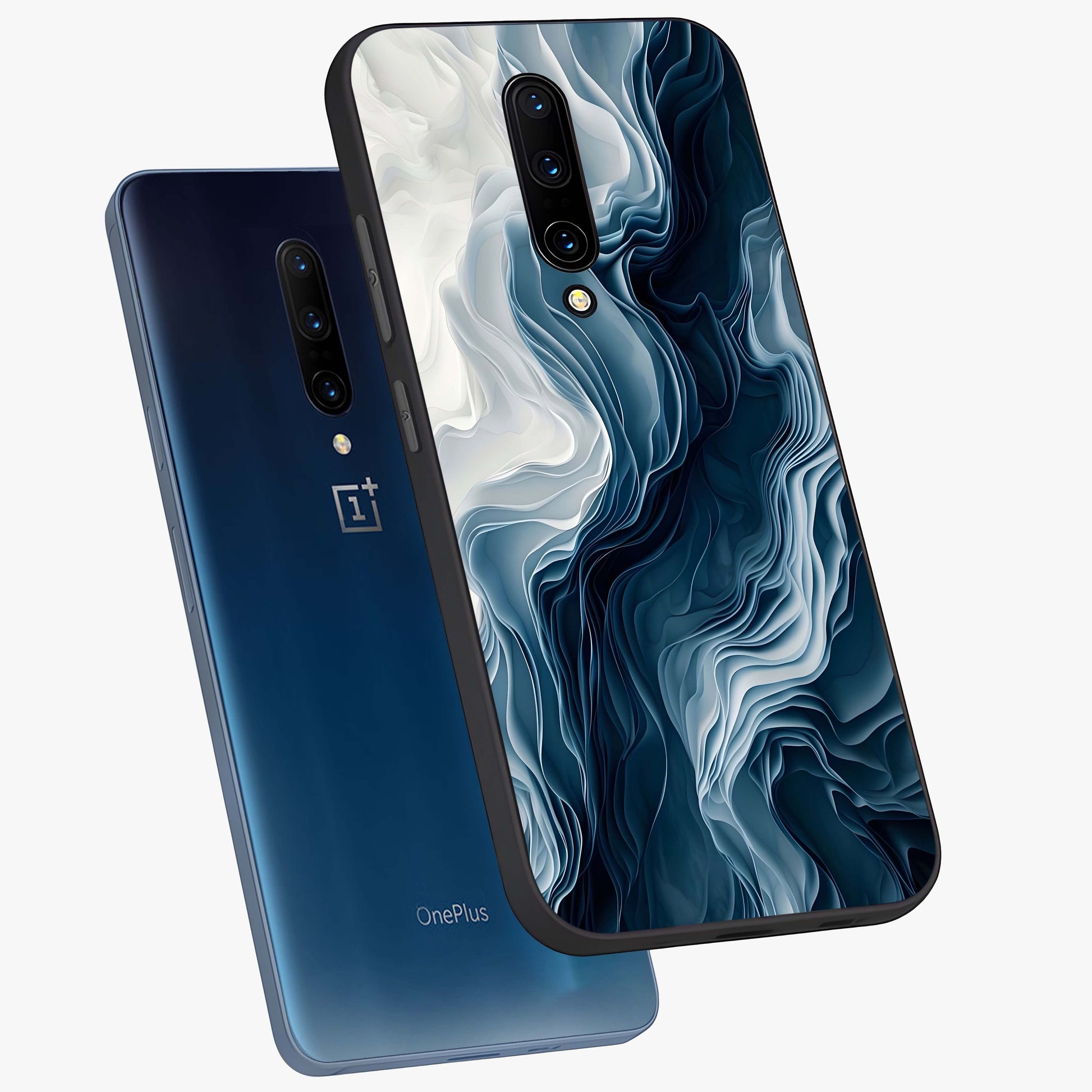 Ethereal Paper Marble Glass Case displayed in angled mockup highlighting elegant marble pattern with modern aesthetic style.