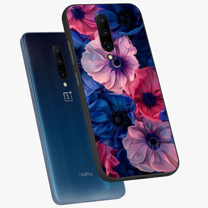 Flower Paper Art Pattern Glass Case displayed in angled mockup highlighting layered paper flower design with artistic aesthetic.