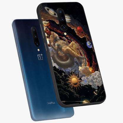 Galactic Divine God Glass Case displayed in angled mockup highlighting powerful celestial deity illustration with galactic aesthetic.