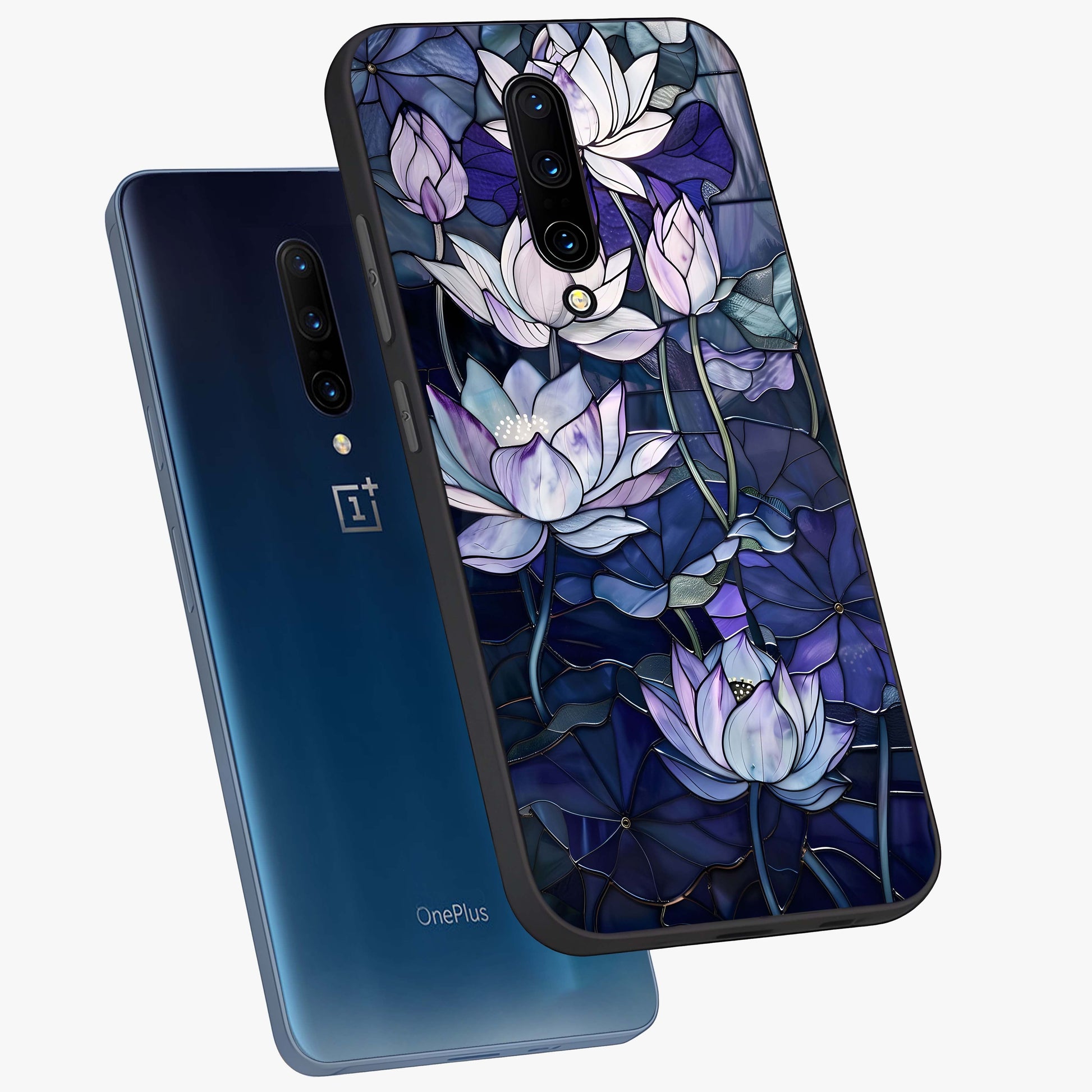 Gloss Petal Rush Glass Case displayed in angled mockup highlighting vibrant petal design with elegant floral aesthetic.