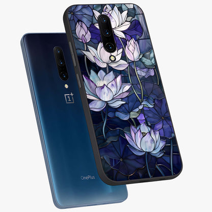 Gloss Petal Rush Glass Case displayed in angled mockup highlighting vibrant petal design with elegant floral aesthetic.