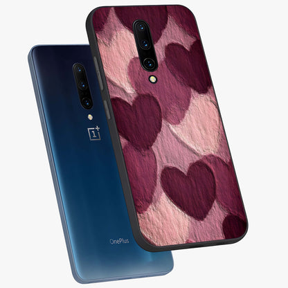 Layered Paper Hearts Glass Case displayed in angled mockup highlighting creative paper craft heart design with romantic aesthetic.